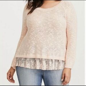 Torrid Split Back 2 layer sweater EUC az 3